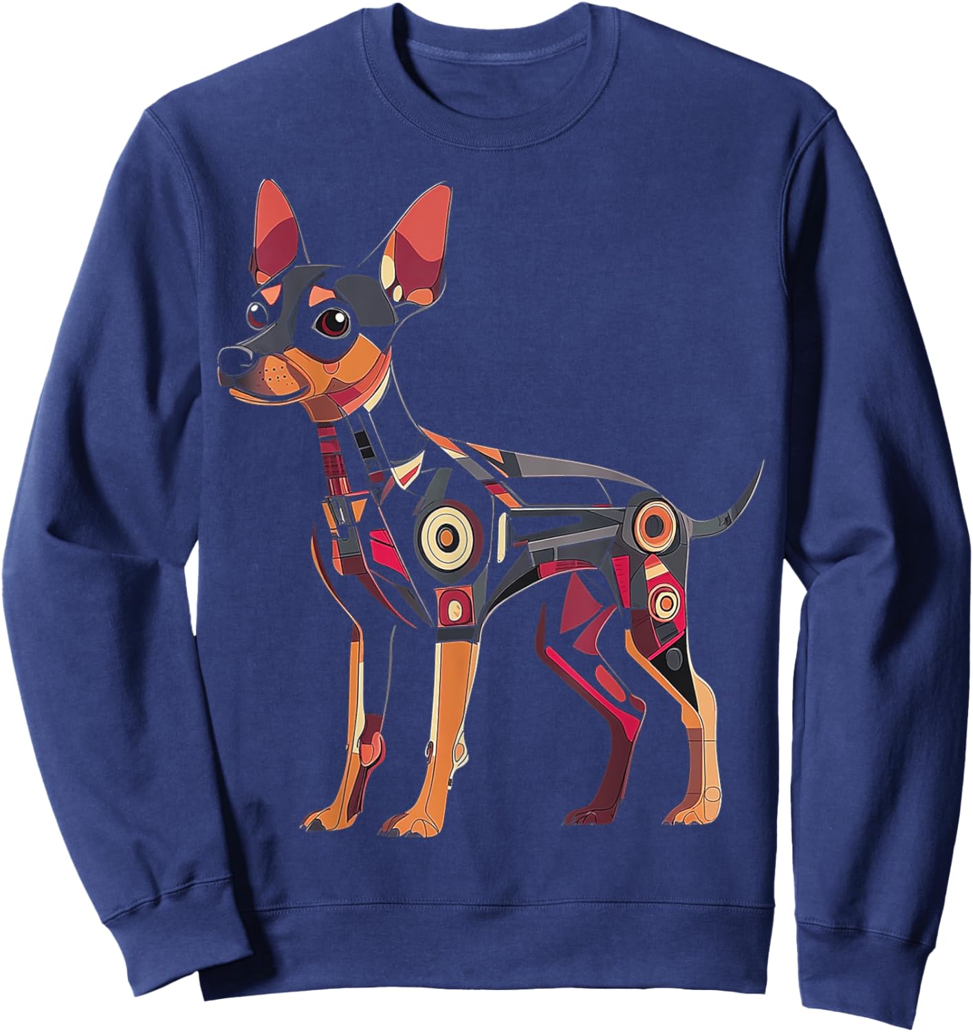 Miniature Pinscher Dog Motif Pet Art Miniature Pinscher Women Kids Sweatshirt - Sweatshirt | Navy