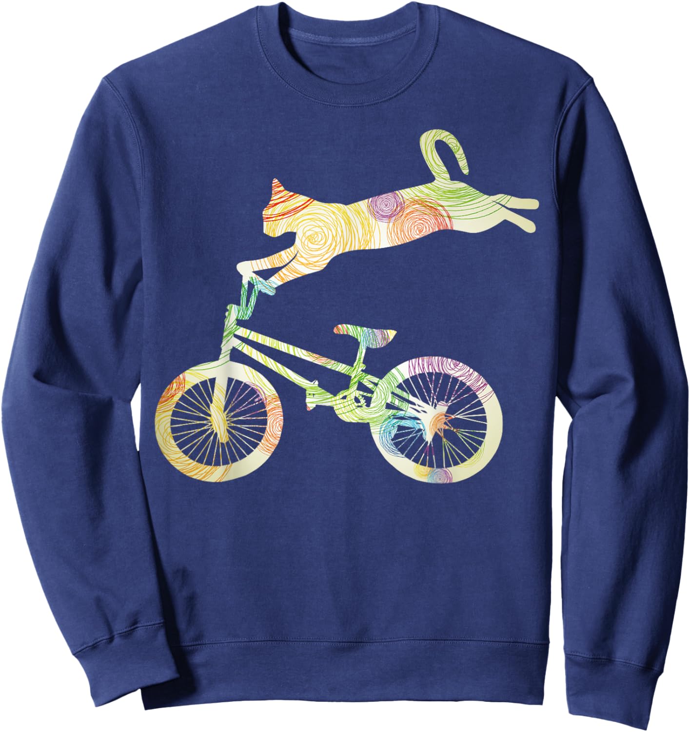 BMX Art Women Toddler Boys Off Road BMX Riding BMX Sweatshirt - Sweatshirt | Navy