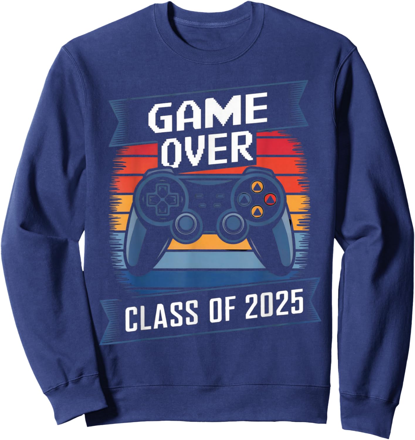 Vintage Game Controller Class of 2025 Sweatshirt - Sweatshirt | Navy