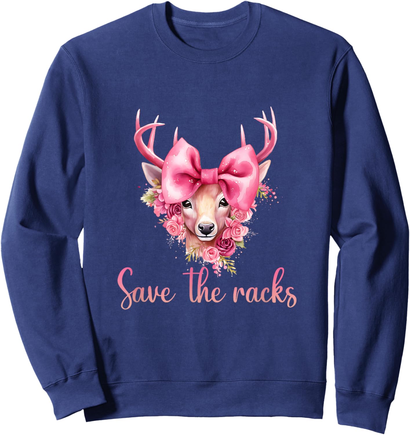 Save the Racks Breast Cancer Awareness Sweatshirt - Sweatshirt | Navy