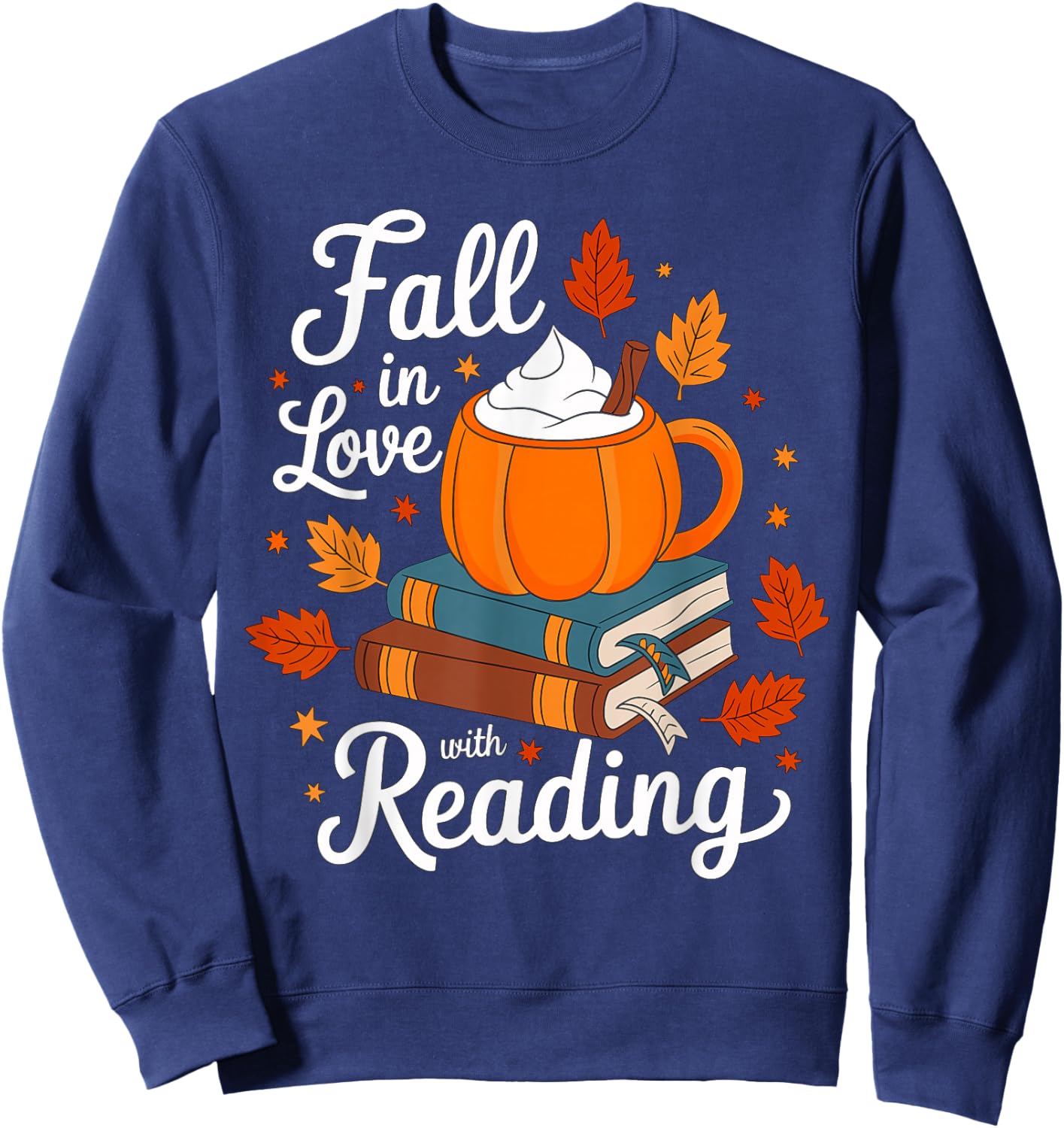 Fall in Love with Reading October Sweatshirt - Sweatshirt | Navy