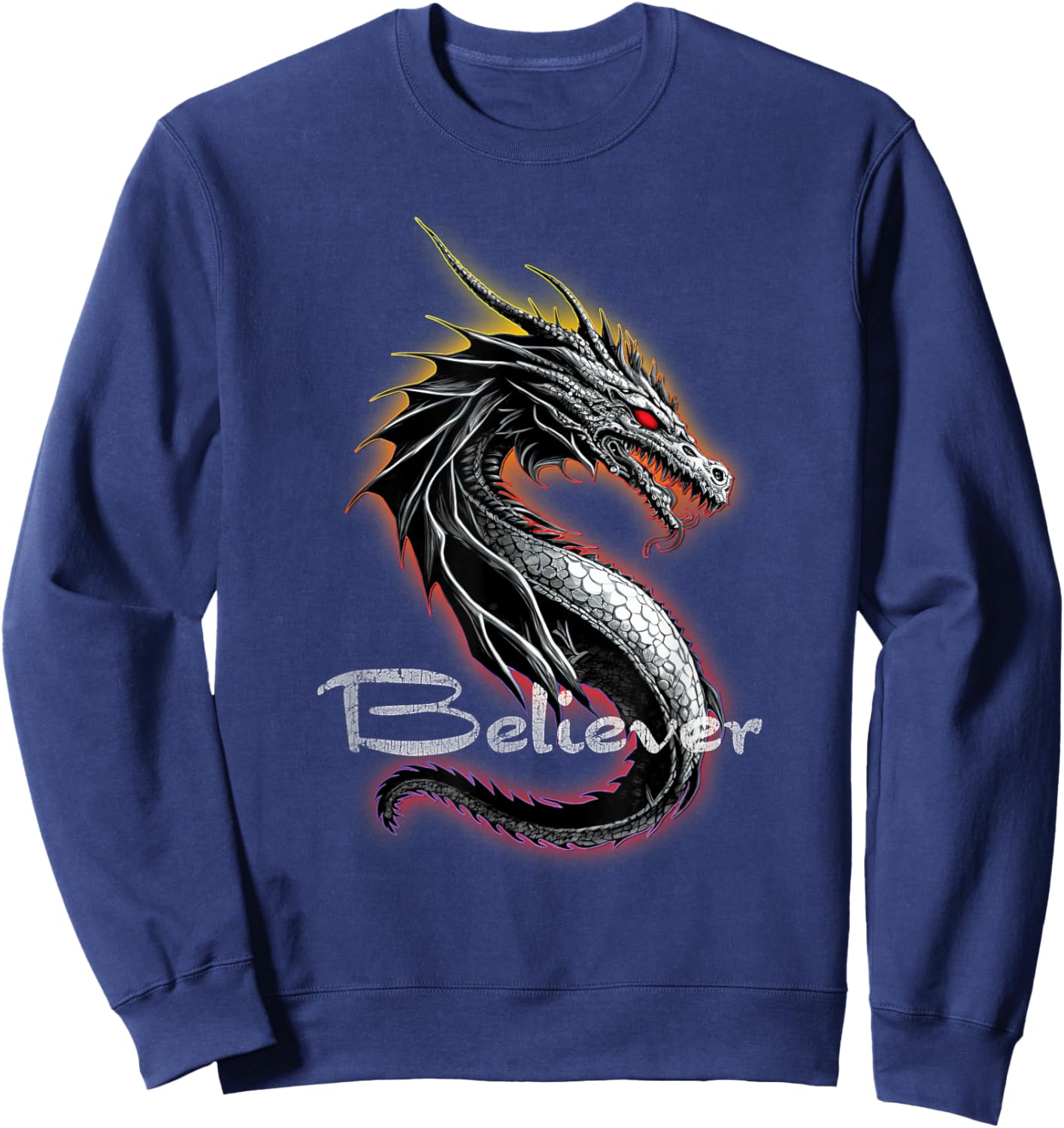 Dragon Believer - Imagine This Gift Dragon Fans Sweatshirt - Sweatshirt | Navy