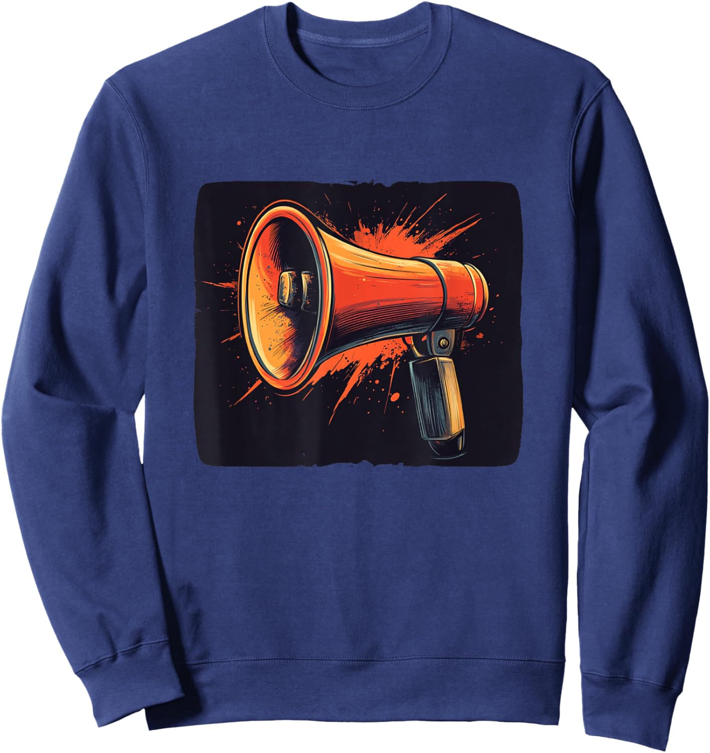Shout It Out Loud with a Colorful Megaphone Sweatshirt - Sweatshirt | Navy