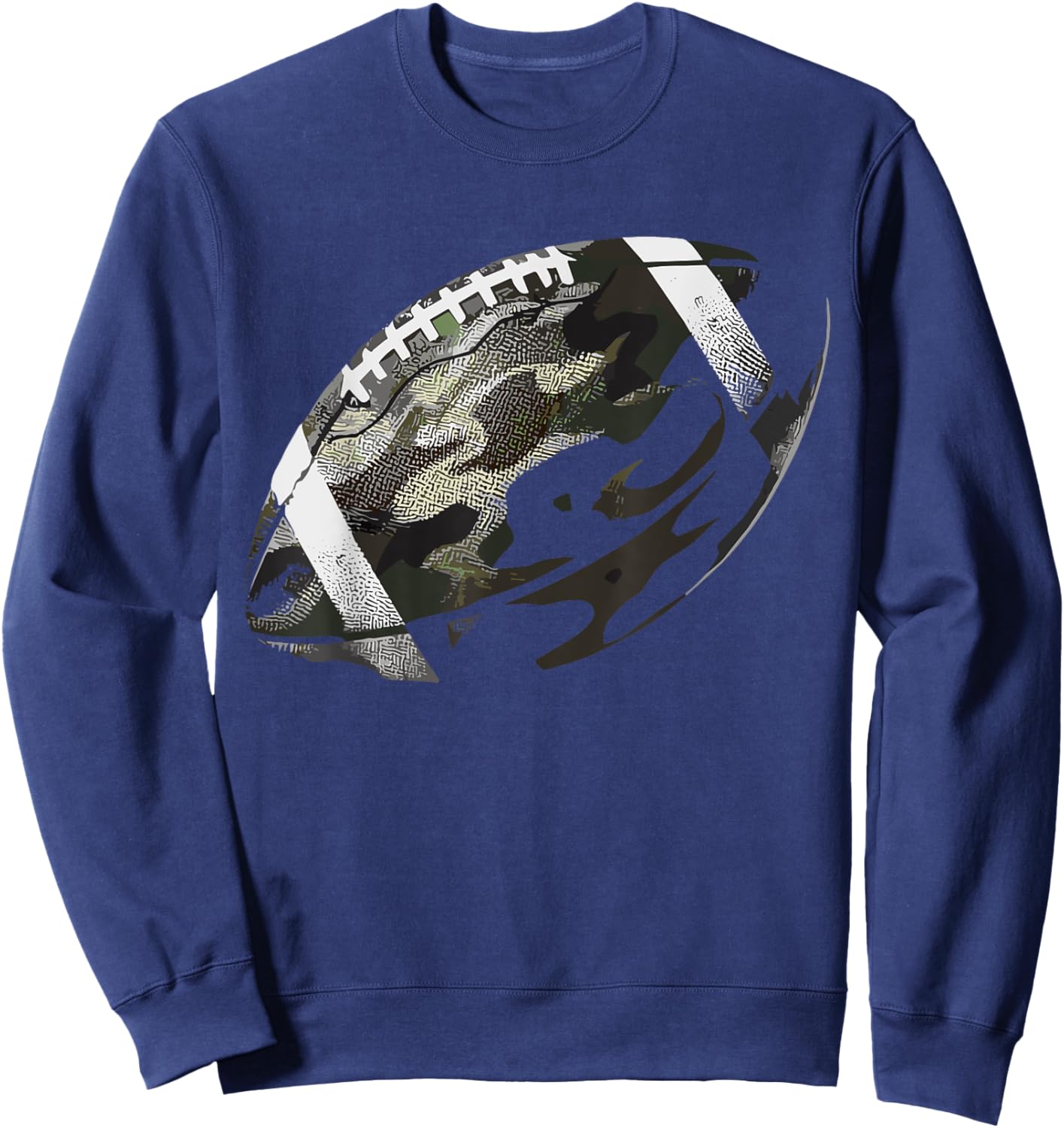 Football Retro American Football Camouflage Sweatshirt - Sweatshirt | Navy