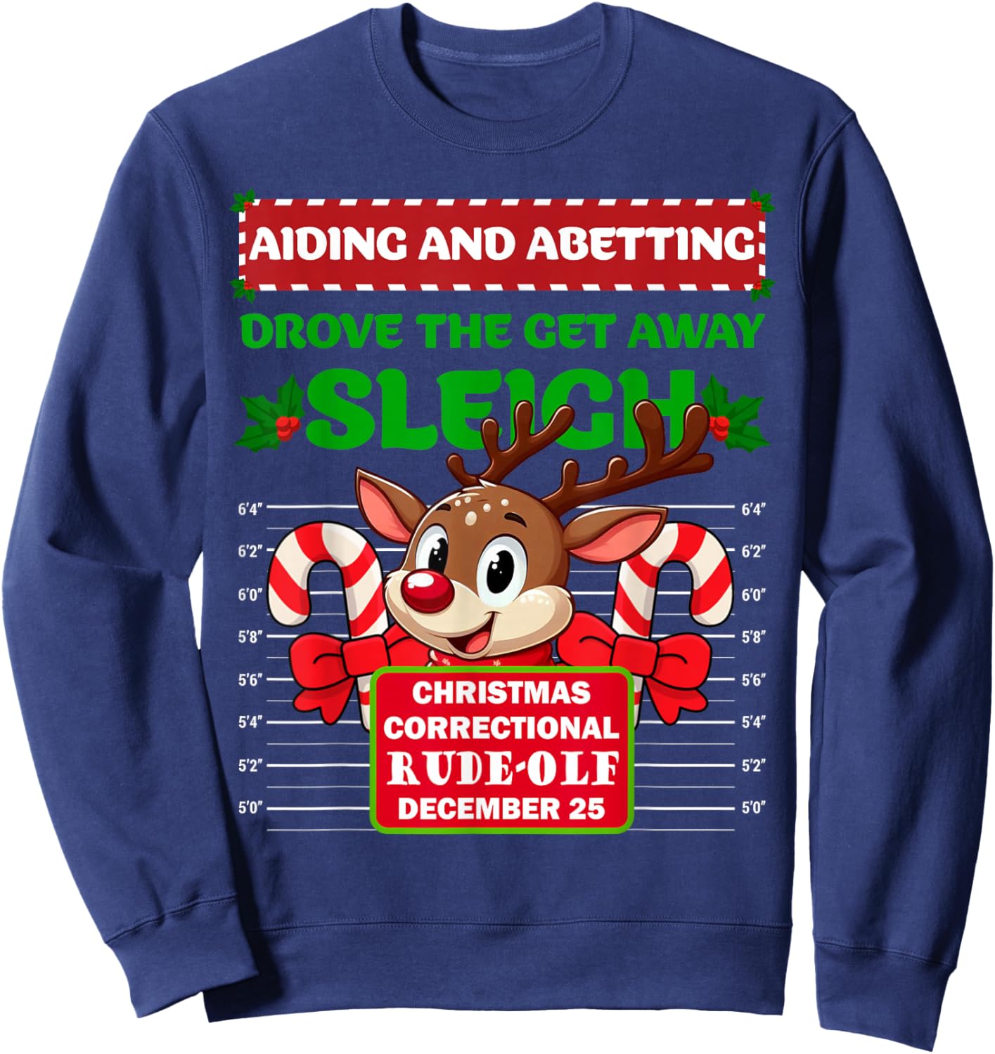 Funny Characters Inmate Christmas Matching Family Group Sets Sweatshirt - Sweatshirt | Navy