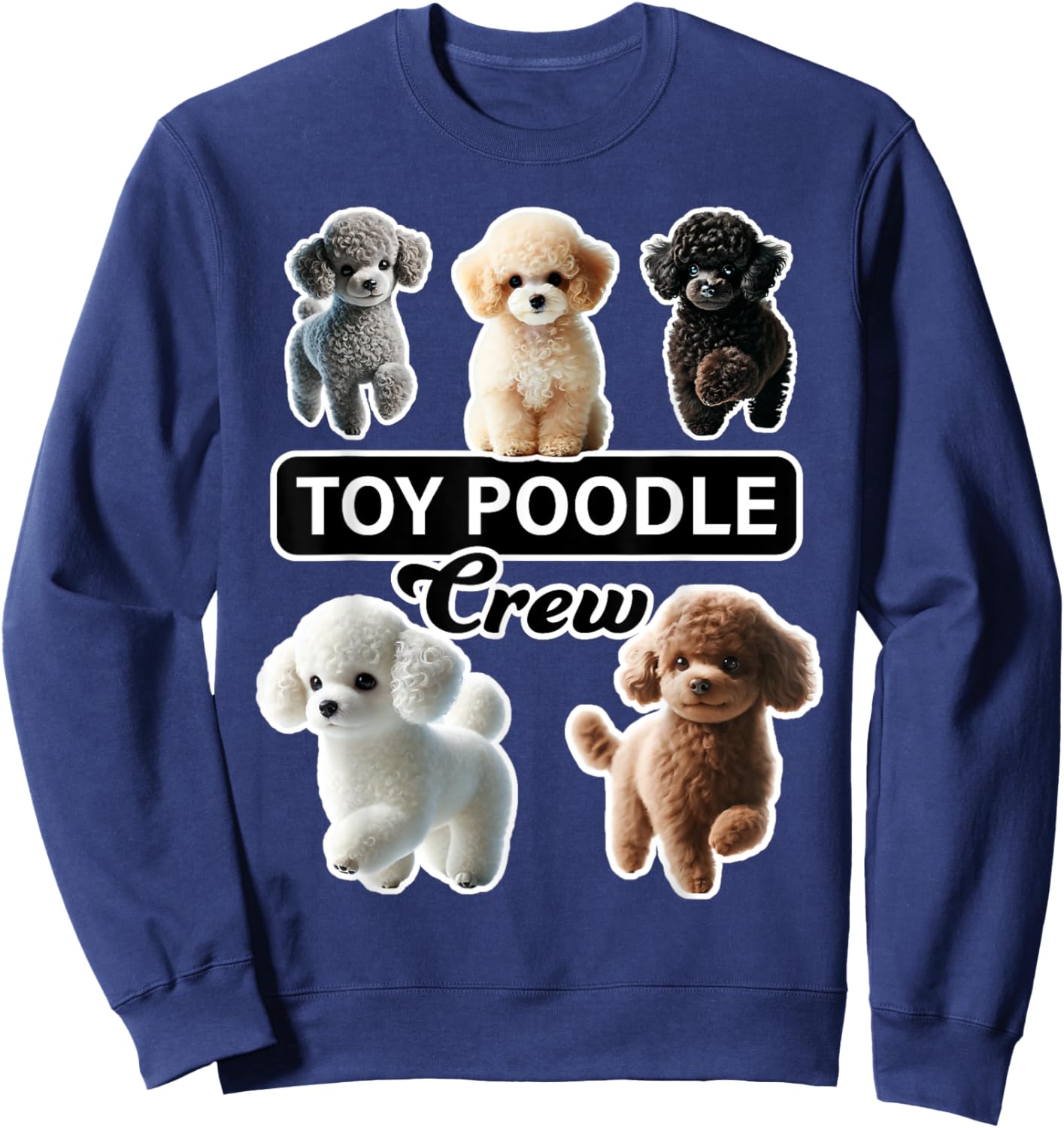 Toy Poodle Crew Sweatshirt - Sweatshirt | Navy