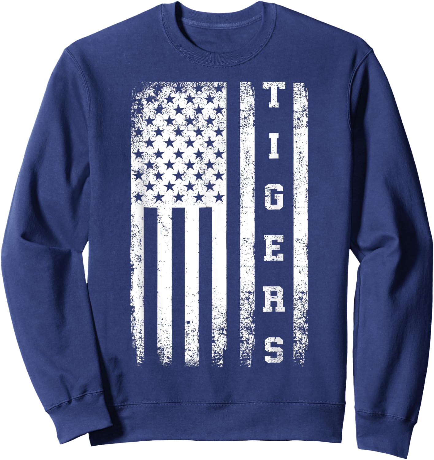 Tigers School Sports Fan Team Spirit Mascot Cute Sweatshirt - Sweatshirt | Navy