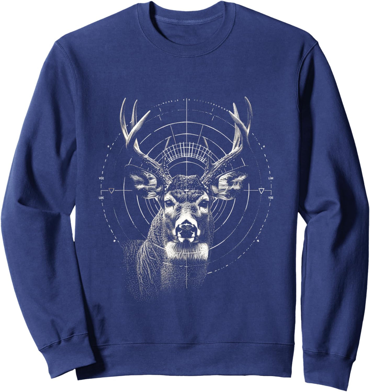 Deer Hunting Crosshairs Big Buck Deer hunting Sweatshirt - Sweatshirt | Navy