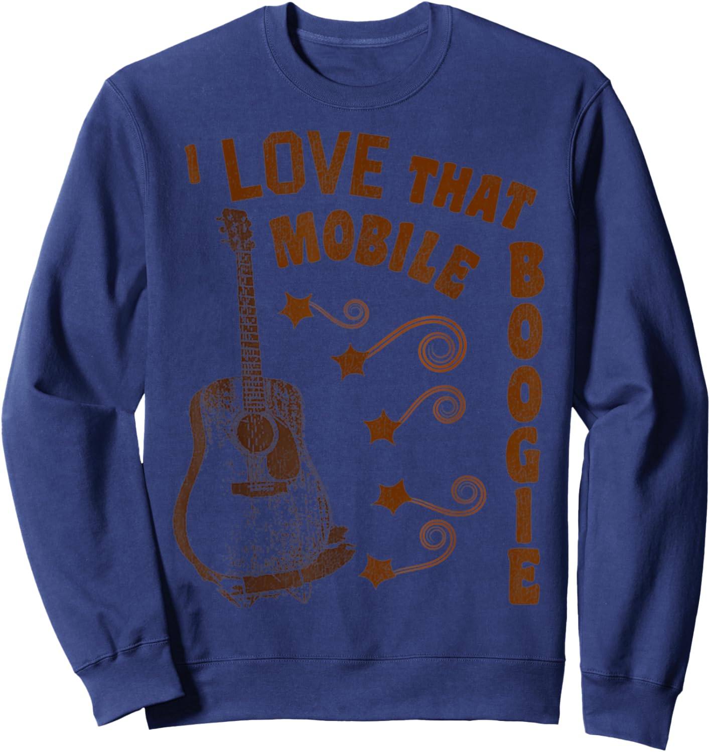 Vintage I Love That Mobile Boogie Retro Music Classic Style Sweatshirt - Sweatshirt | Navy