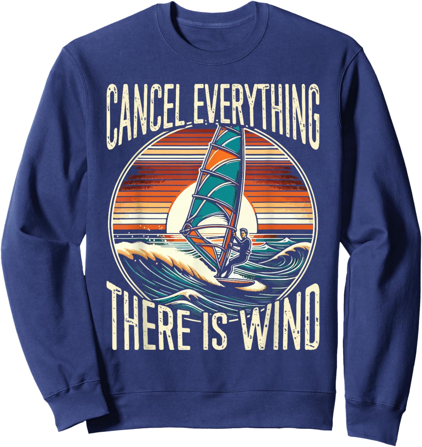 Windsurfer, Windsurfing, Funny Sweatshirt - Sweatshirt | Navy