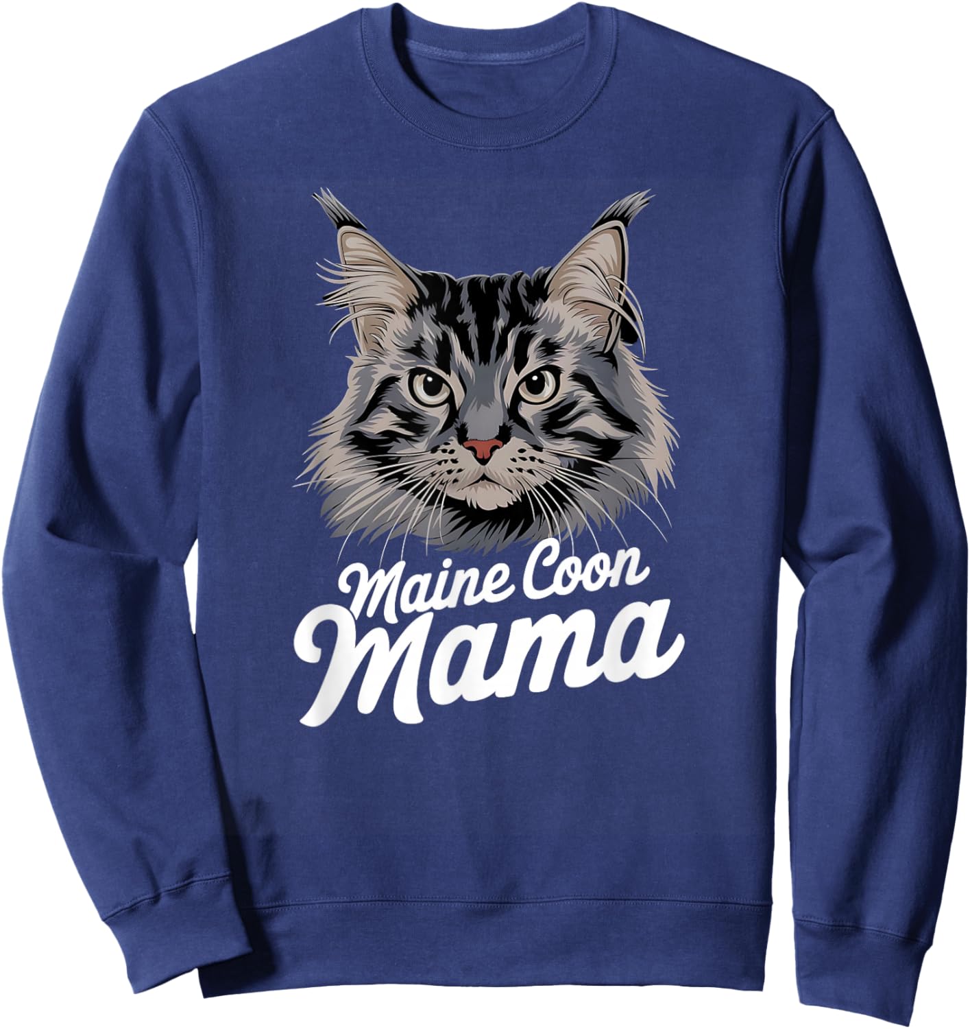 Maine Coon Mama Cat Sweatshirt - Sweatshirt | Navy