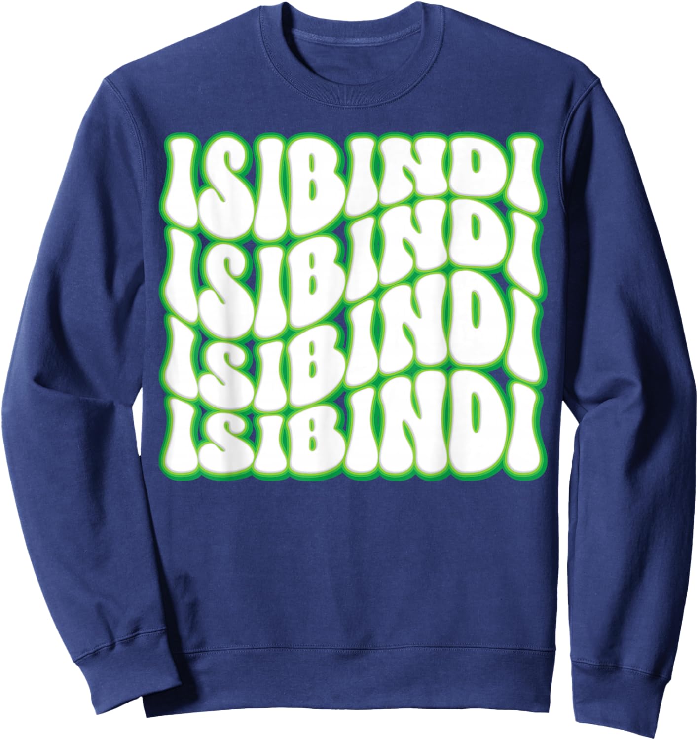 Isibindi - Groovy Wavy Style School Spirit Wear Sweatshirt - Sweatshirt | Navy