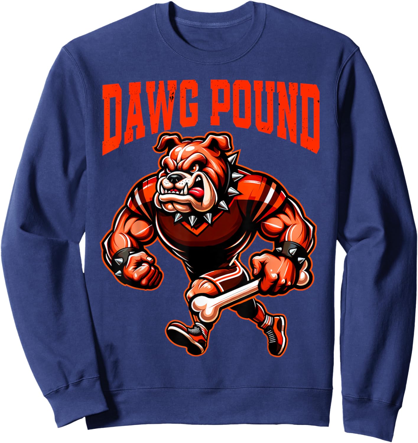 Graphic Cleveland Name Styles | DAWG Dog Pound Gifts Ideas Women Girls Kids Sweatshirt - Sweatshirt | Navy