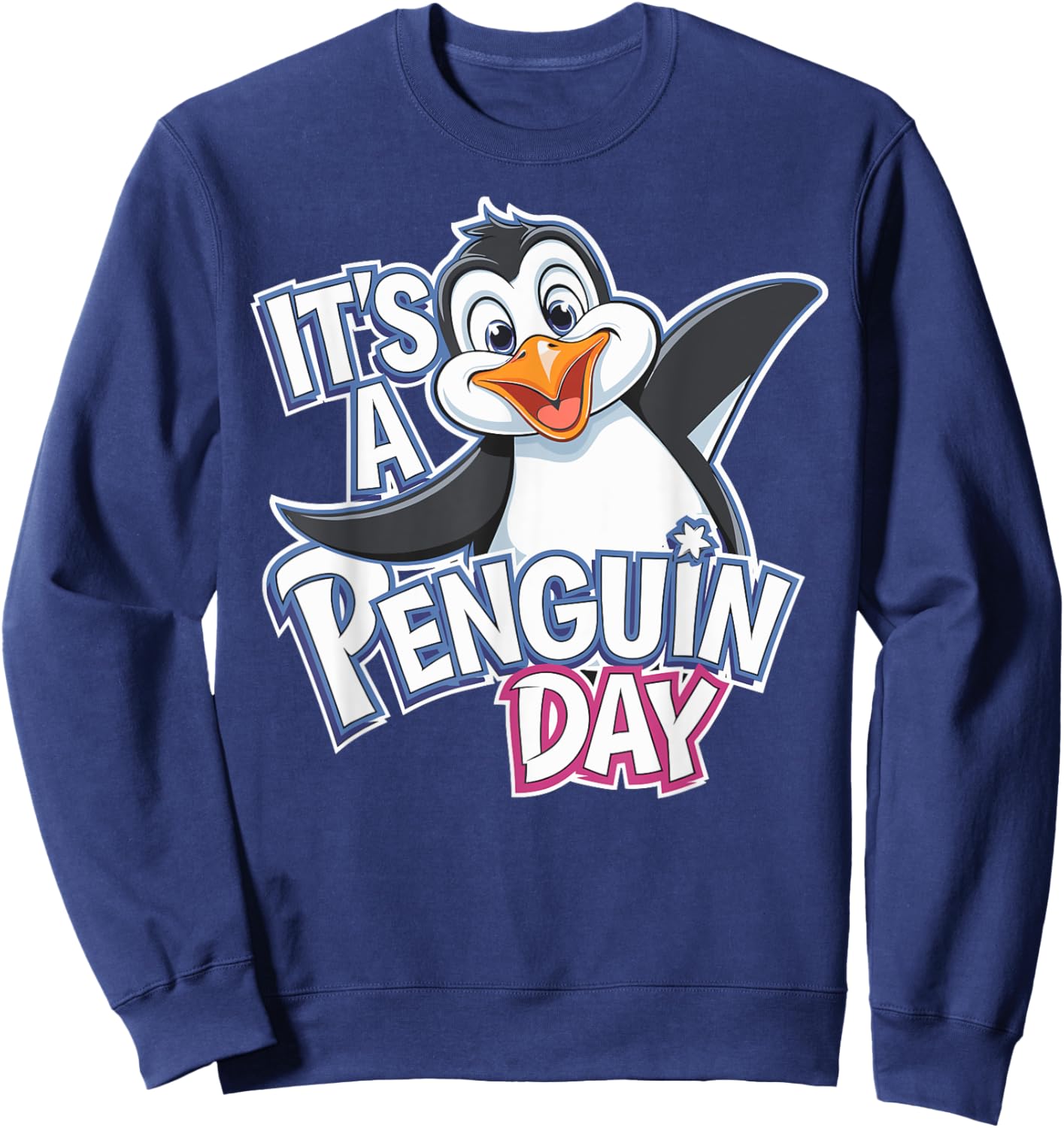 Childrens It's a Penguin Day | Kids Penguin Sweatshirt - Sweatshirt | Navy