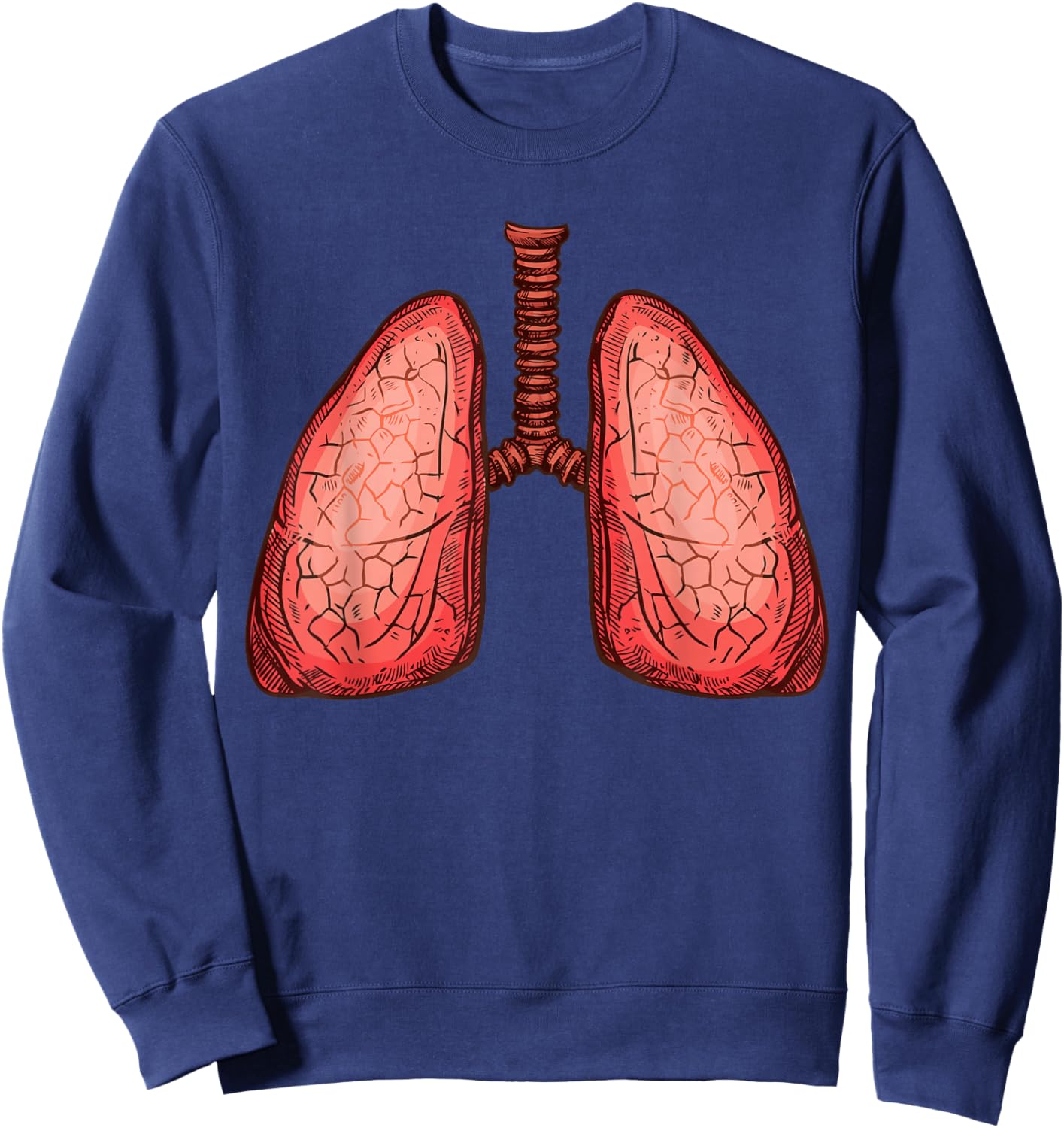 Human Body Organs Anatomy Group Costumes - Lungs Costume Sweatshirt - Sweatshirt | Navy