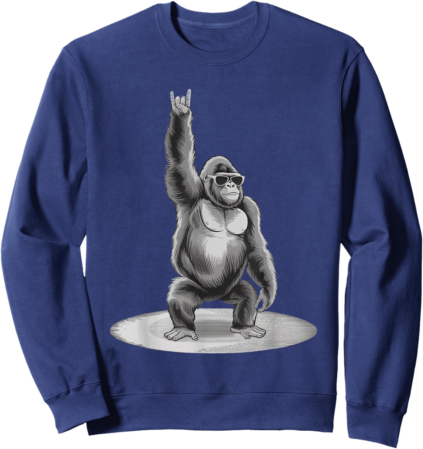 Gorilla Rock Music Boys Kids Men Gorilla Vintage Animal Sweatshirt - Sweatshirt | Navy