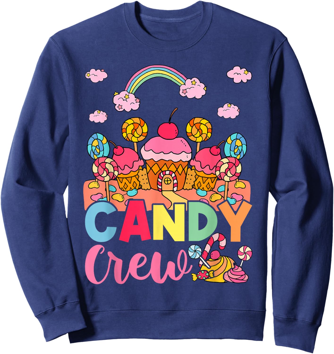 Candy Land Candy Crew Decorations Sweetie Candy Squad Sweatshirt - Sweatshirt | Navy