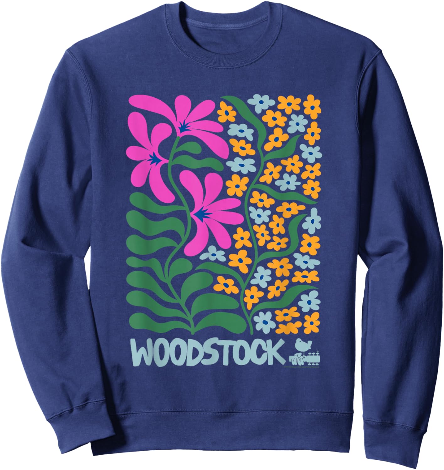 Woodstock Blooms Sweatshirt - Sweatshirt | Navy