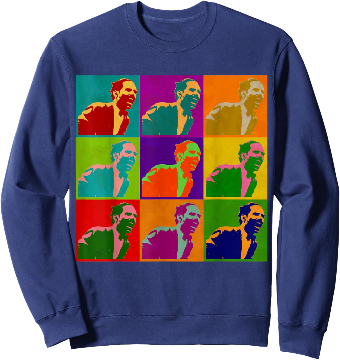 Pedro Albizu Campos Warhol Painting Boricua Puerto Rico Fun Sweatshirt - Sweatshirt | Navy