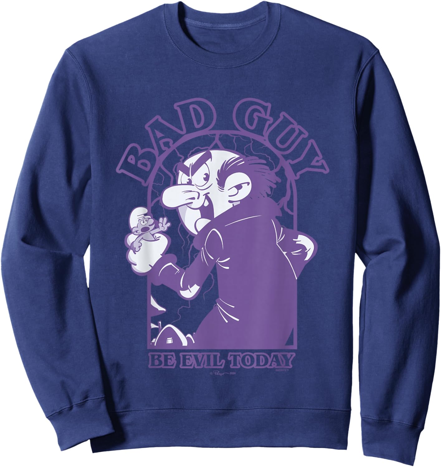 The Smurfs Bad Guy Be Evil Today Gargamel Sweatshirt - Sweatshirt | Navy