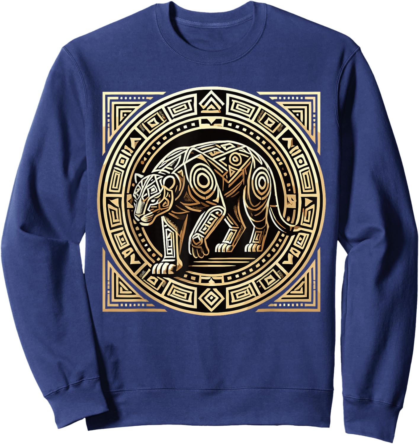 Aztec Mexico Jaguar Aztec Mythology Symbol Sweatshirt - Sweatshirt | Navy