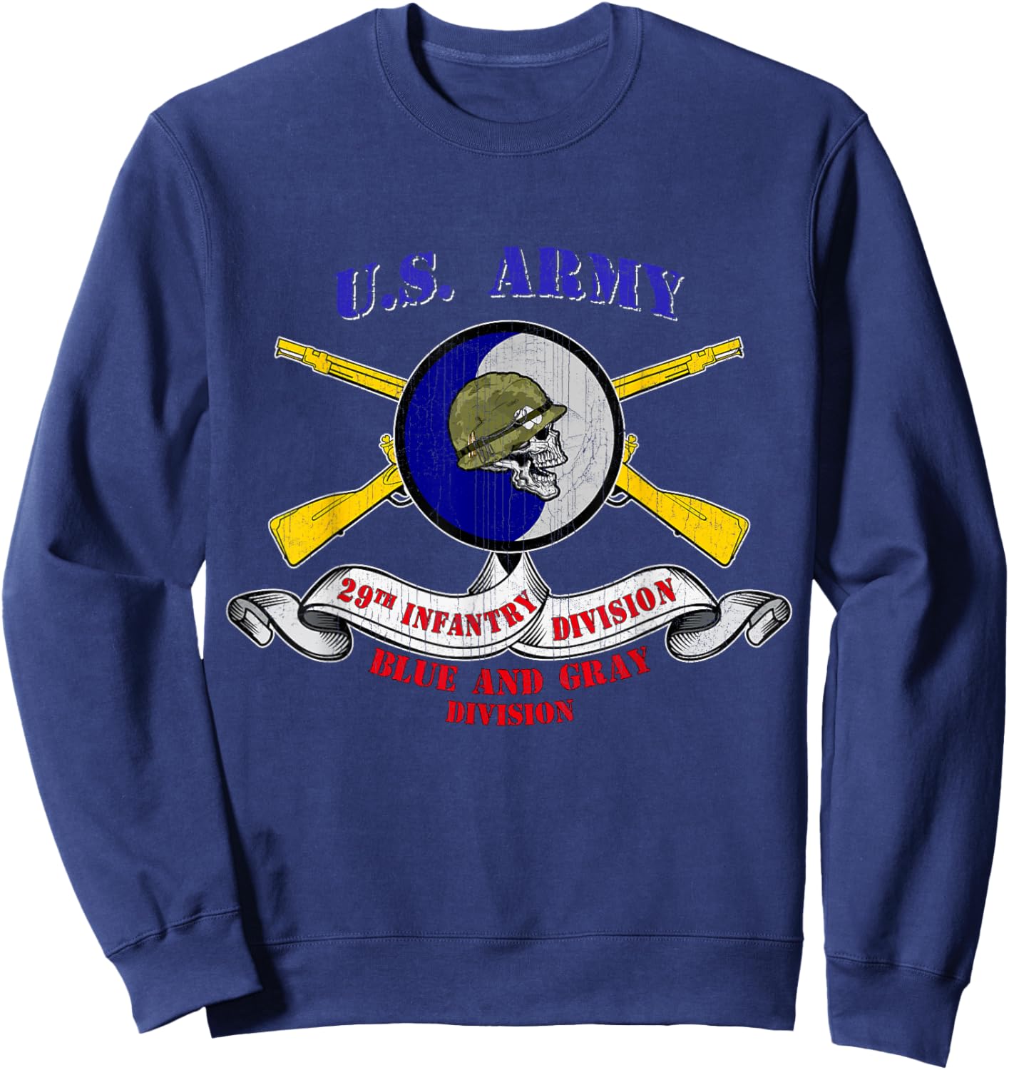 29th Infantry Division 29th ID Veteran Fort Belvoir Virginia Sweatshirt - Sweatshirt | Navy