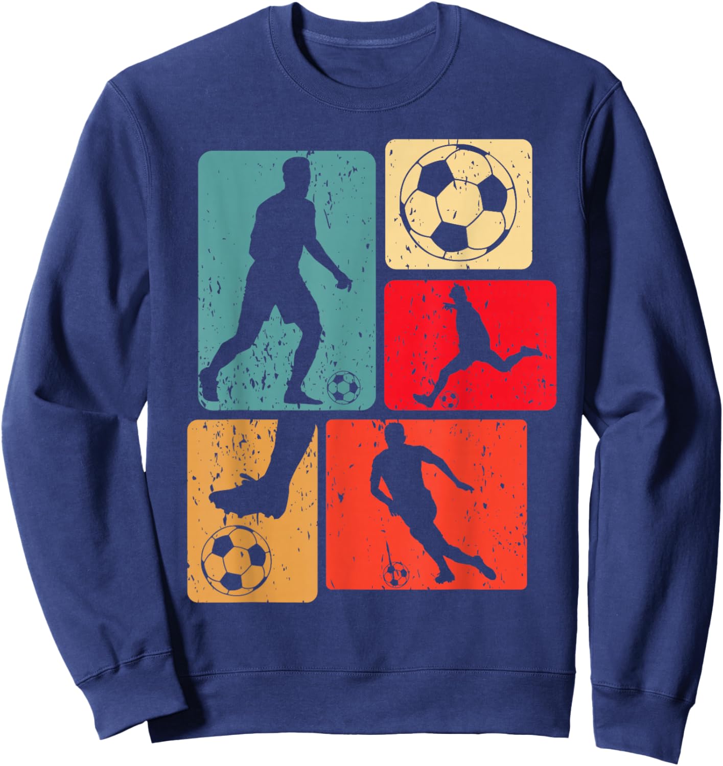 Funny Soccer Player Ball Game Enthousiast Boys Soccer Sweatshirt - Sweatshirt | Navy