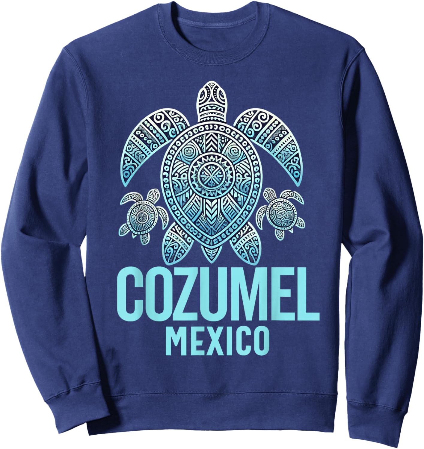 Cozumel Mexico Souvenir Vacation Travel Men Women Reminder Sweatshirt - Sweatshirt | Navy