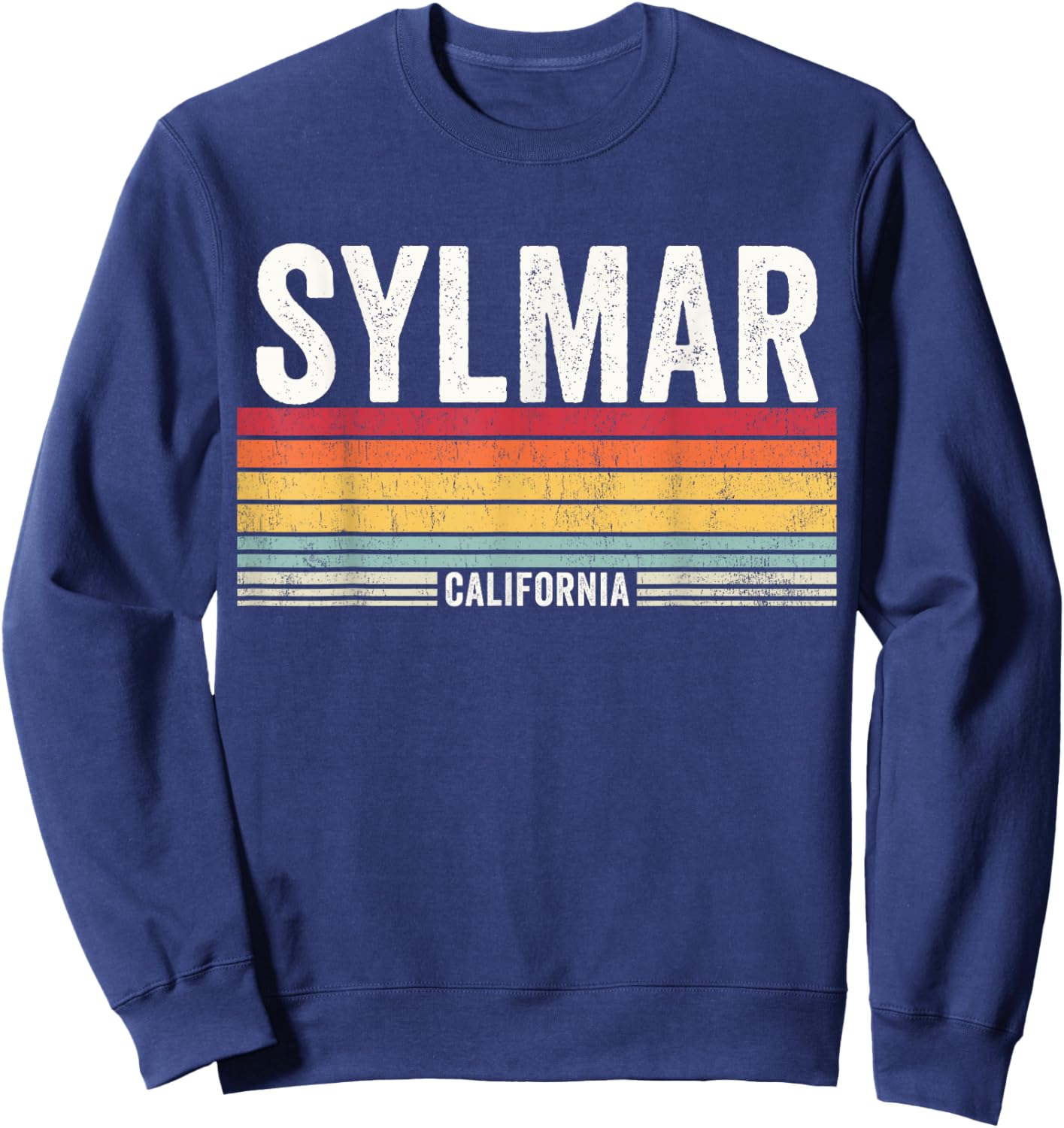 Sylmar California Vintage Sunset, Sylmar CA, Sylmar Sweatshirt - Sweatshirt | Navy