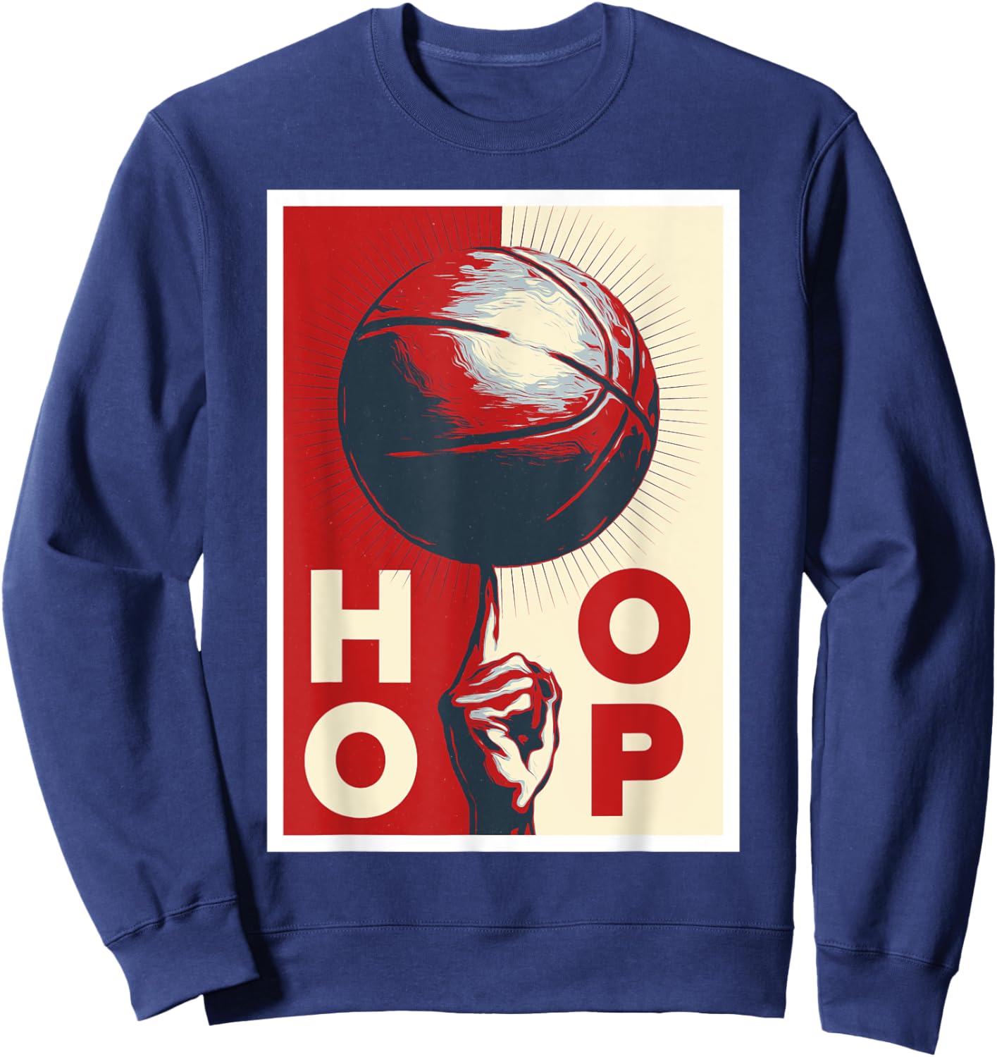 Hoop Basketball Player Streetball Lover Sweatshirt - Sweatshirt | Navy