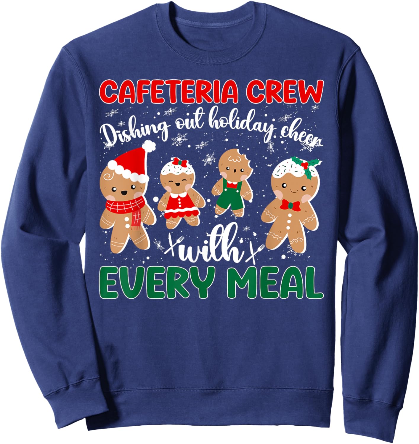 Cafeteria Crew Lunch Lady Christmas Lunch Ladies Xmas Party Sweatshirt - Sweatshirt | Navy