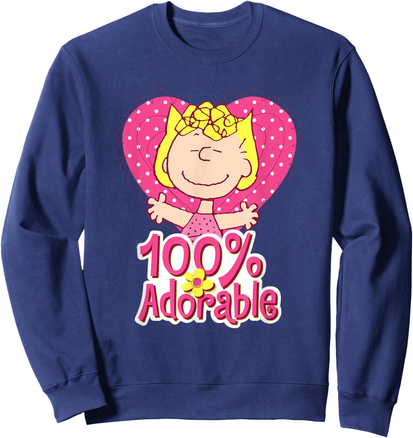 Peanuts Sally Brown Pink And Adorable Sweatshirt - Sweatshirt | Navy