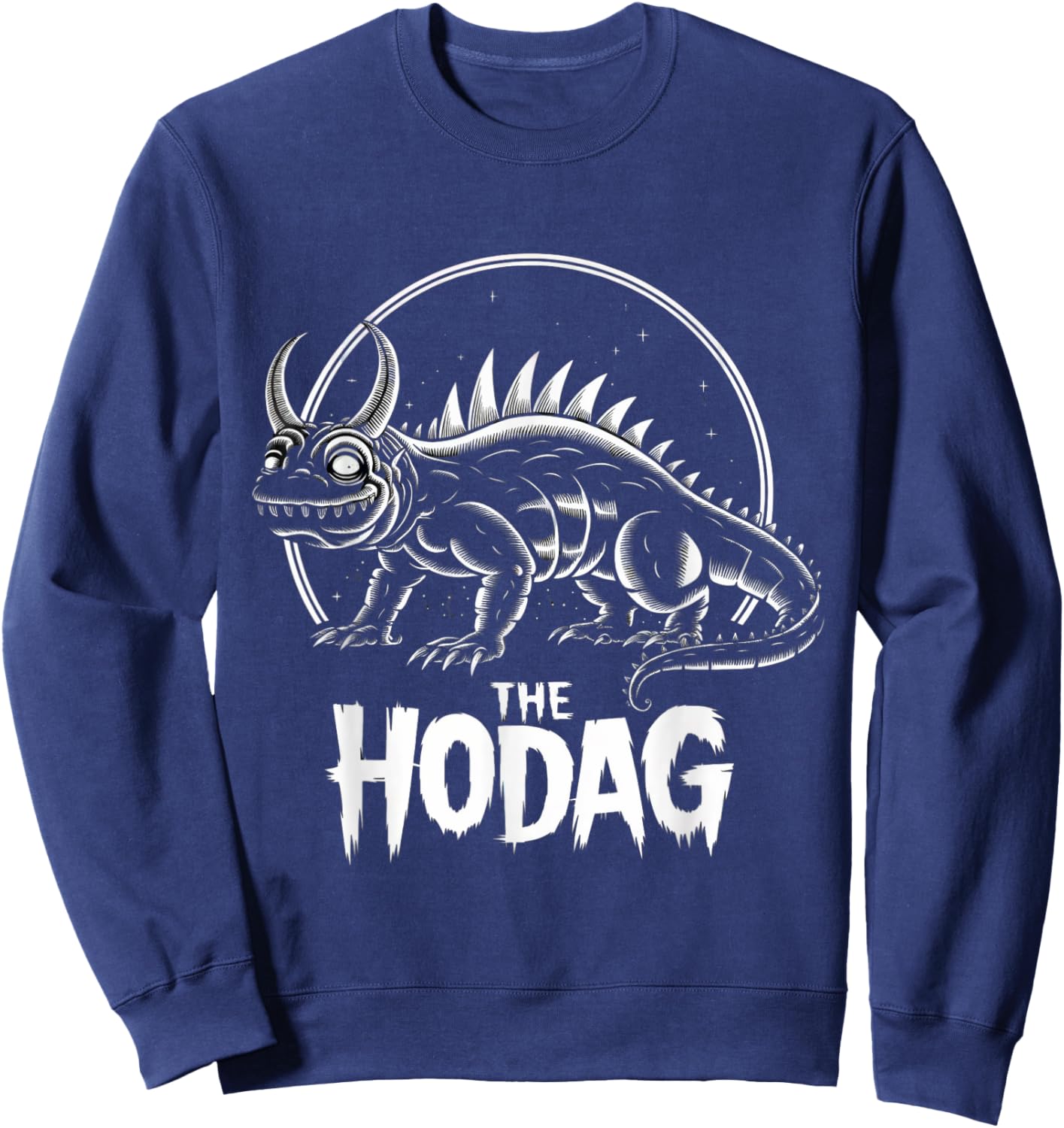 Hodag Mythical Creature Retro Cryptid Spooky Wisconsin Sweatshirt - Sweatshirt | Navy