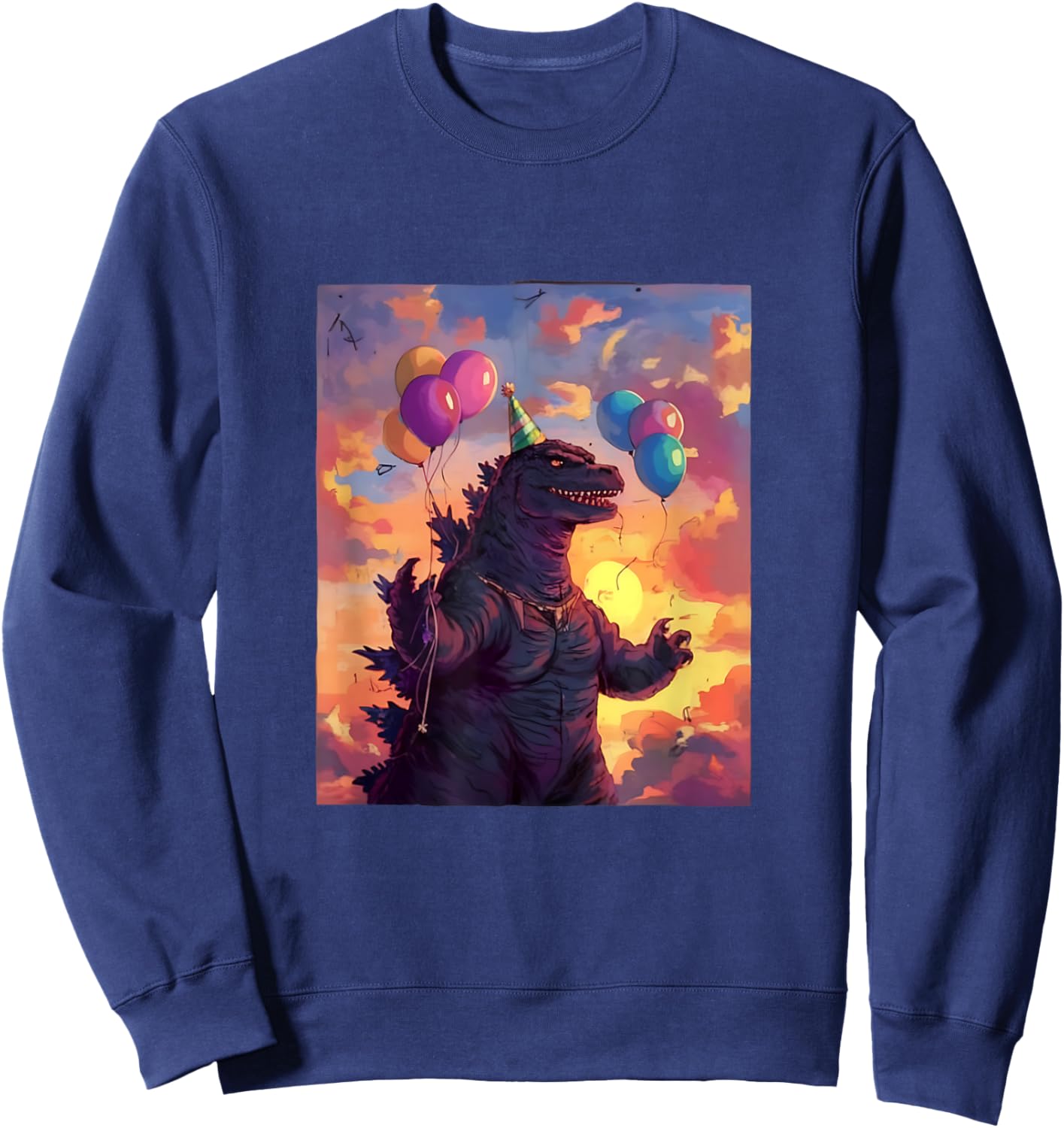 Kaiju Birthday Party Japan Monster Movie Bday Japanese Sweatshirt - Sweatshirt | Navy
