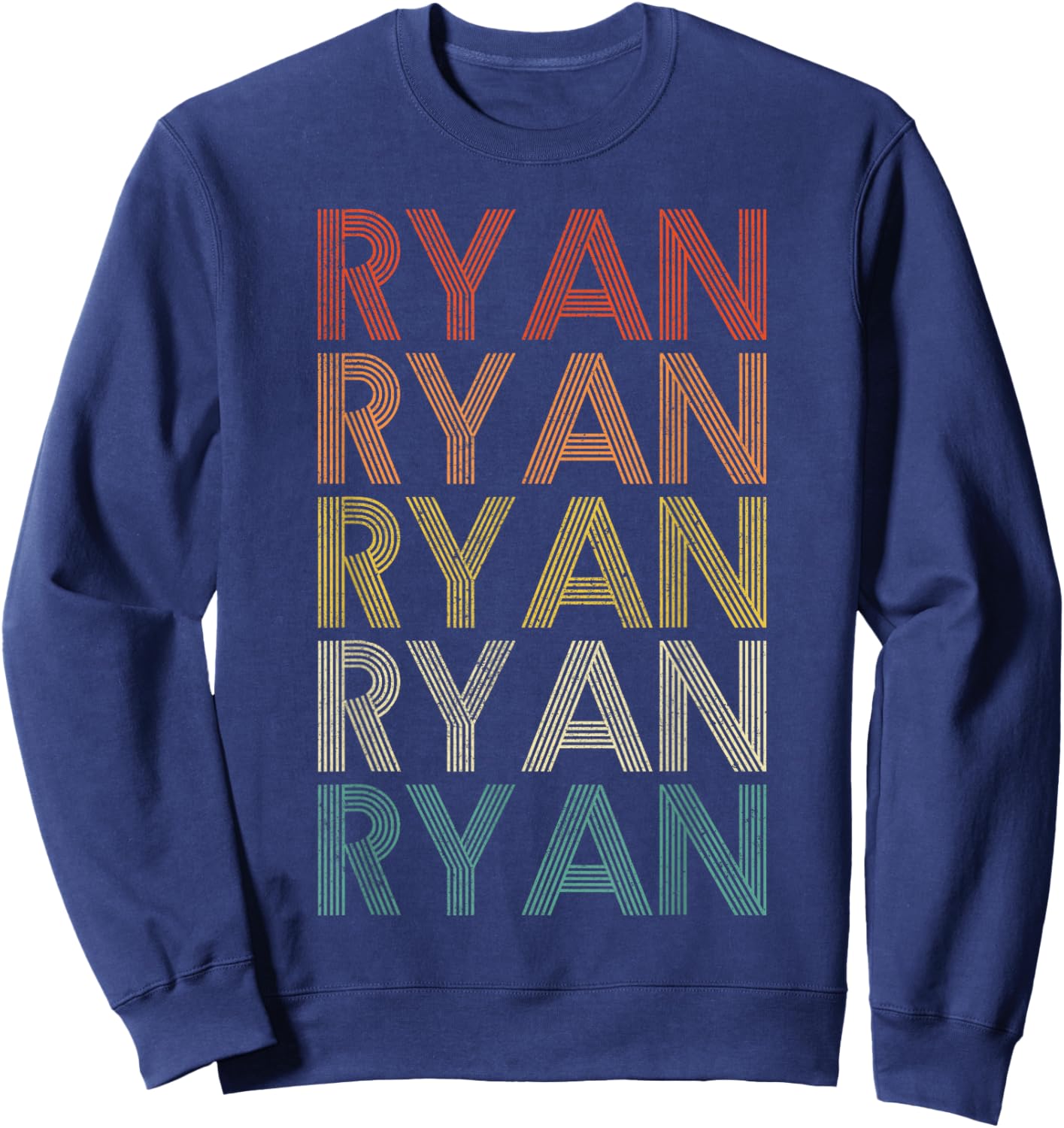 Ryan Vintage Retro Sweatshirt - Sweatshirt | Navy