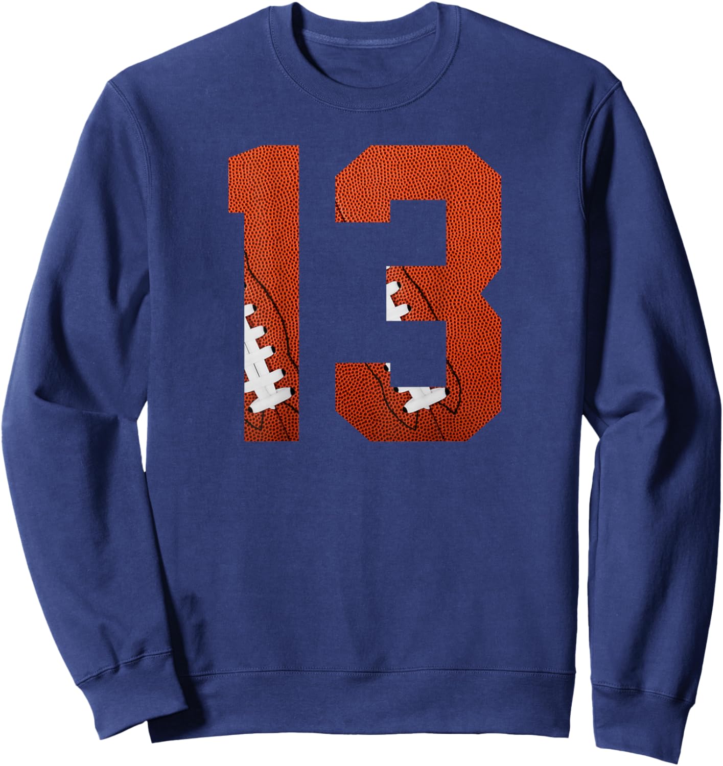 Number 13 BACKSIDE - American Football Jersey Numbered Sweatshirt - Sweatshirt | Navy