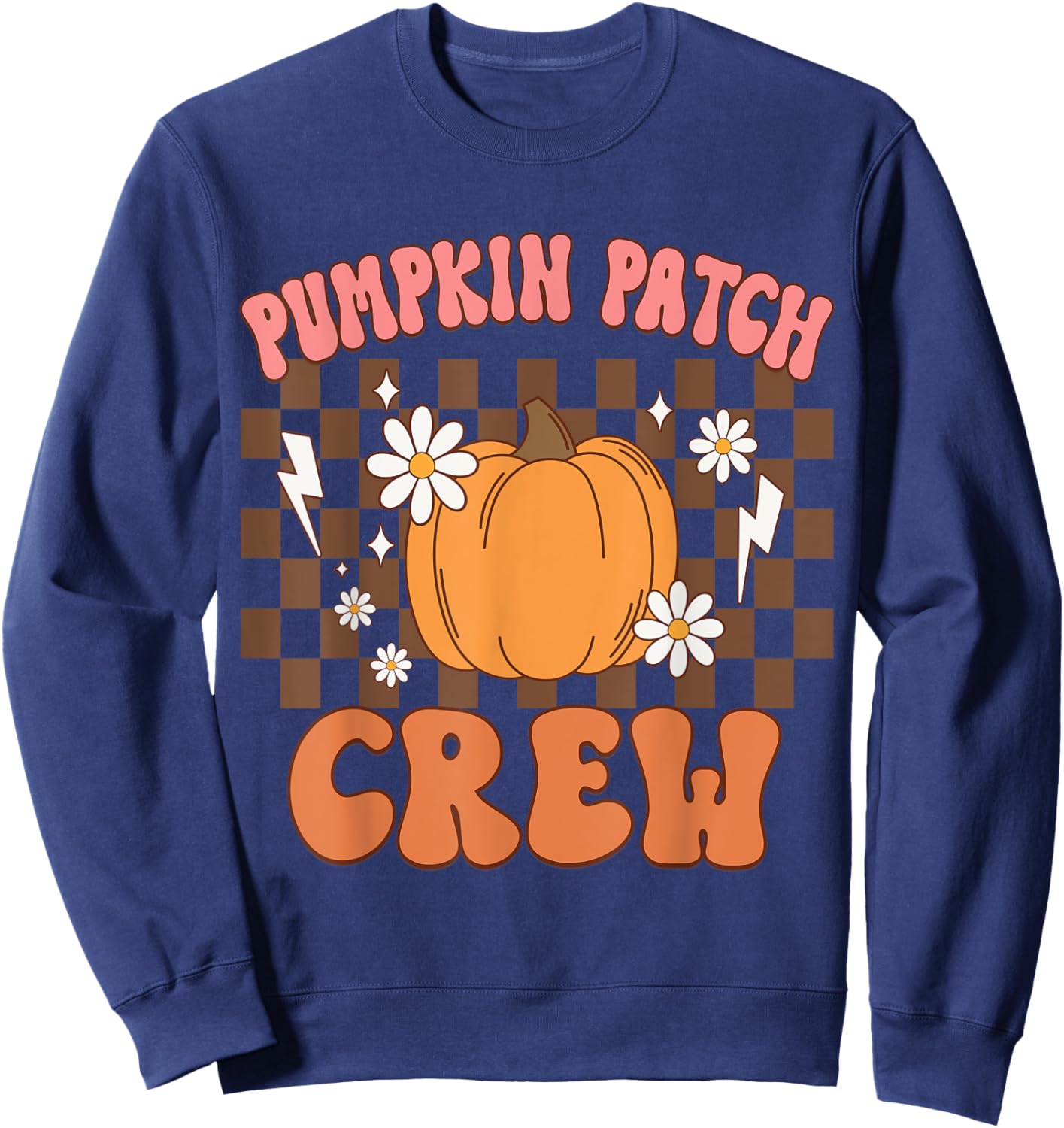 Pumpkin Patch Crew Funny Pumpkin Patch Squad Thanksgiving Sweatshirt - Sweatshirt | Navy