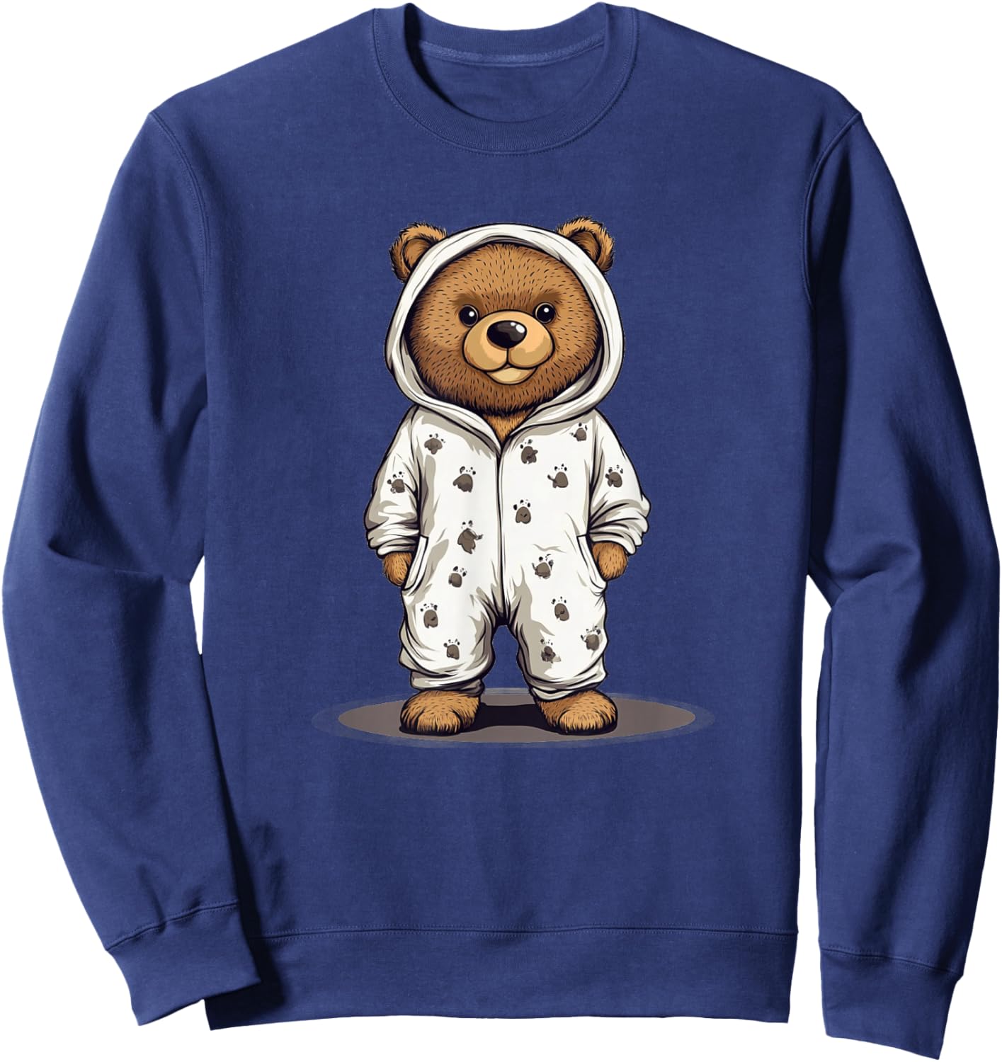 Cute Pajama Bear Outfit for Pajamas and Teddy Bear Lovers Sweatshirt - Sweatshirt | Navy