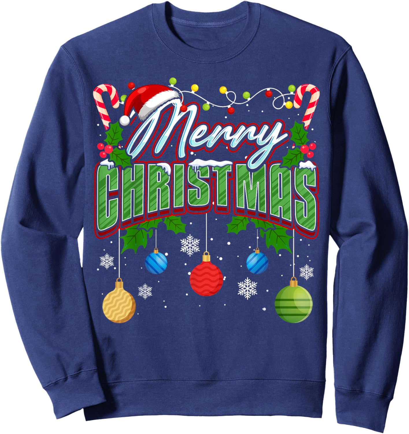 Merry Christmas Matching Family Merry Christmas Xmas Sweatshirt - Sweatshirt | Navy