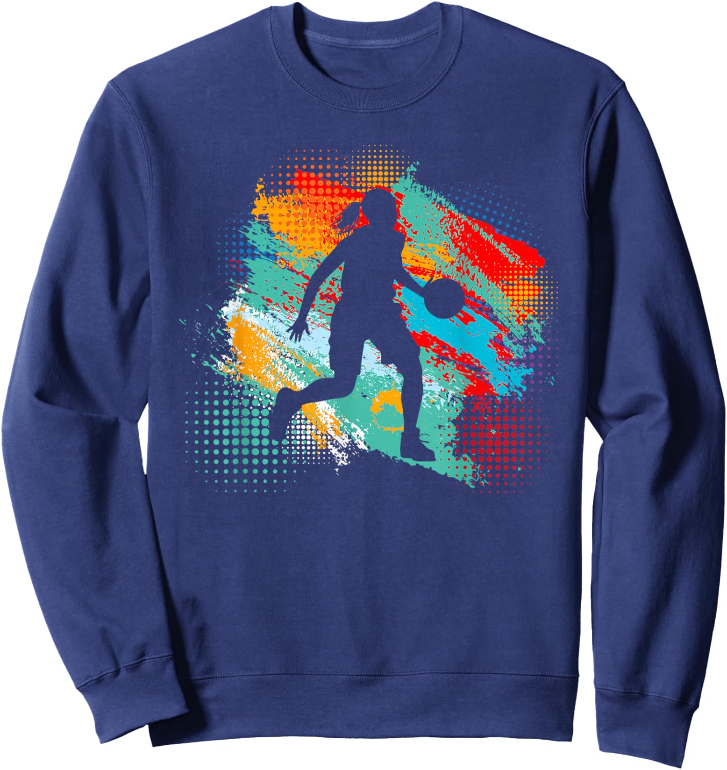 Basketball Sports Fan Women Girls Player Sweatshirt - Sweatshirt | Navy