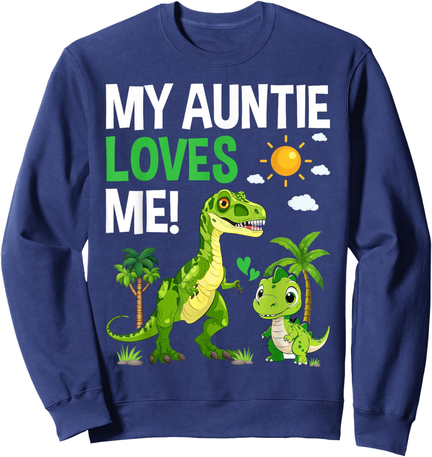 Kids My Auntie Loves Me Nephew from Aunt Sweatshirt - Sweatshirt | Navy