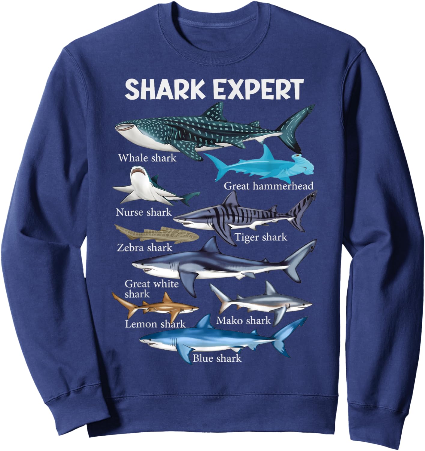 Shark for Kids , Adult & Toddler Boys Shark Sweatshirt - Sweatshirt | Navy