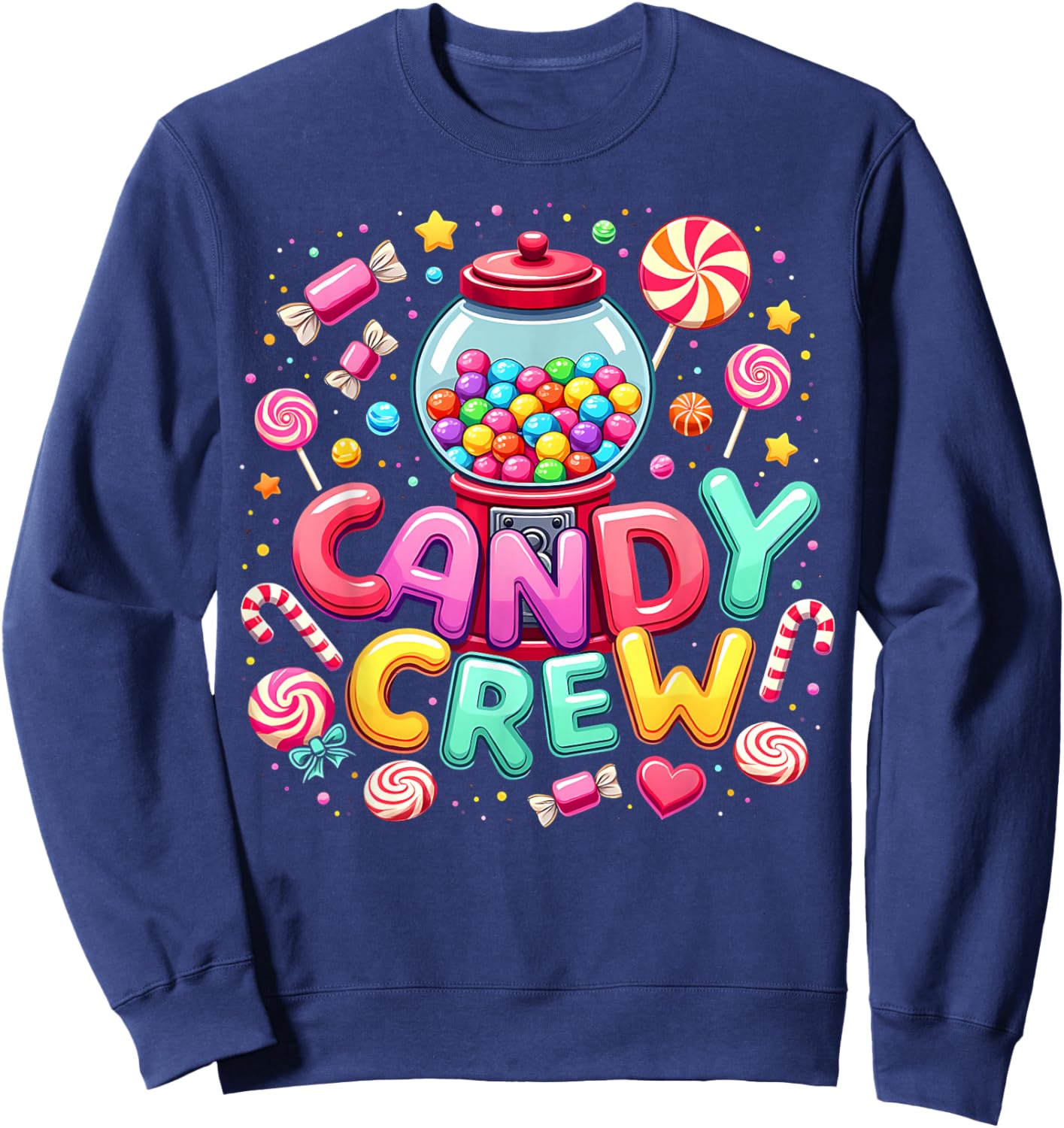 Candy Crew Candy Costume Men Women Kids Matching family Sweatshirt - Sweatshirt | Navy