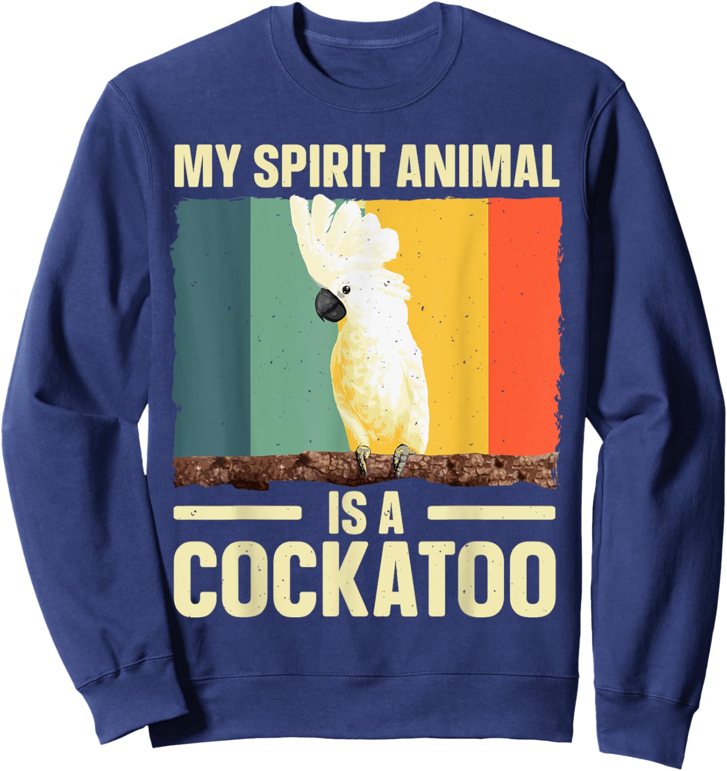 Cool Cockatoo Art Women Parrot Lovers Cockatoo Fan Sweatshirt - Sweatshirt | Navy