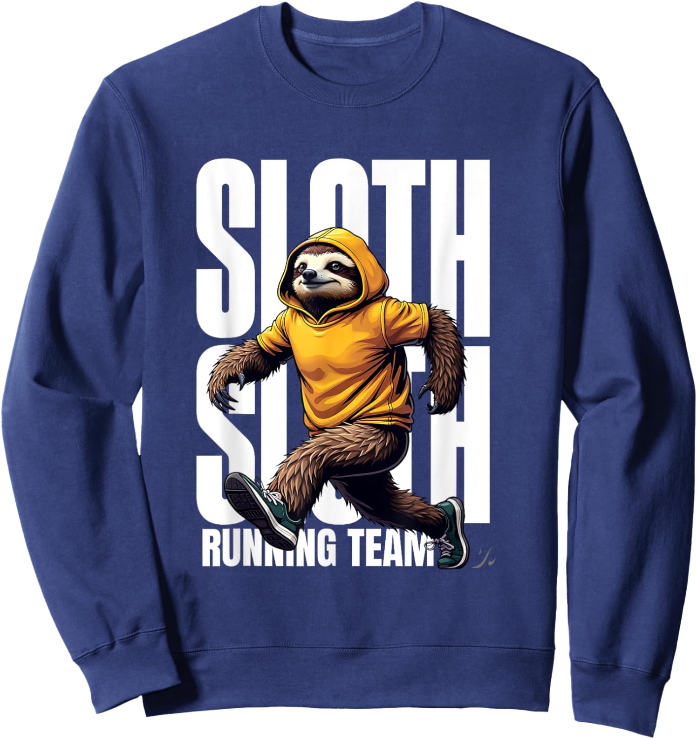 Funny Running Sloth - Sloth Running Team Men Women Kids Gift Sweatshirt - Sweatshirt | Navy