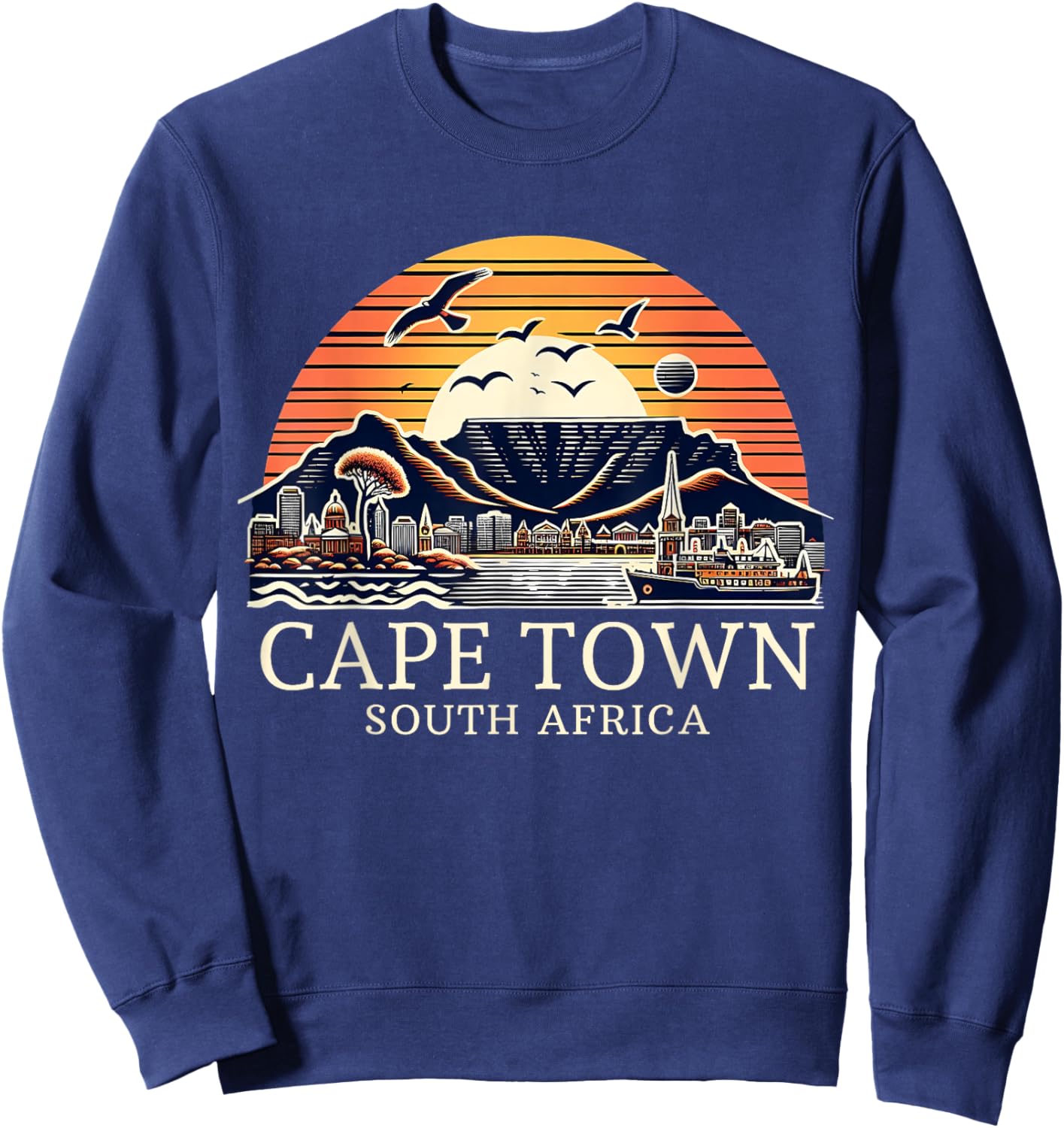 Cape Town South Africa City Souvenir Capital Memorabilia Sweatshirt - Sweatshirt | Navy