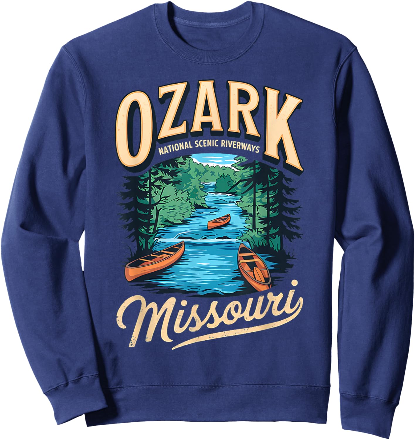 Ozark National Scenic Riverways Canoe Adventure Sweatshirt - Sweatshirt | Navy
