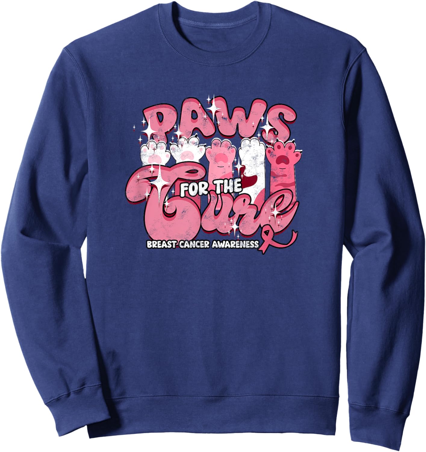 Paws for the Cure - Awareness Sweatshirt - Sweatshirt | Navy