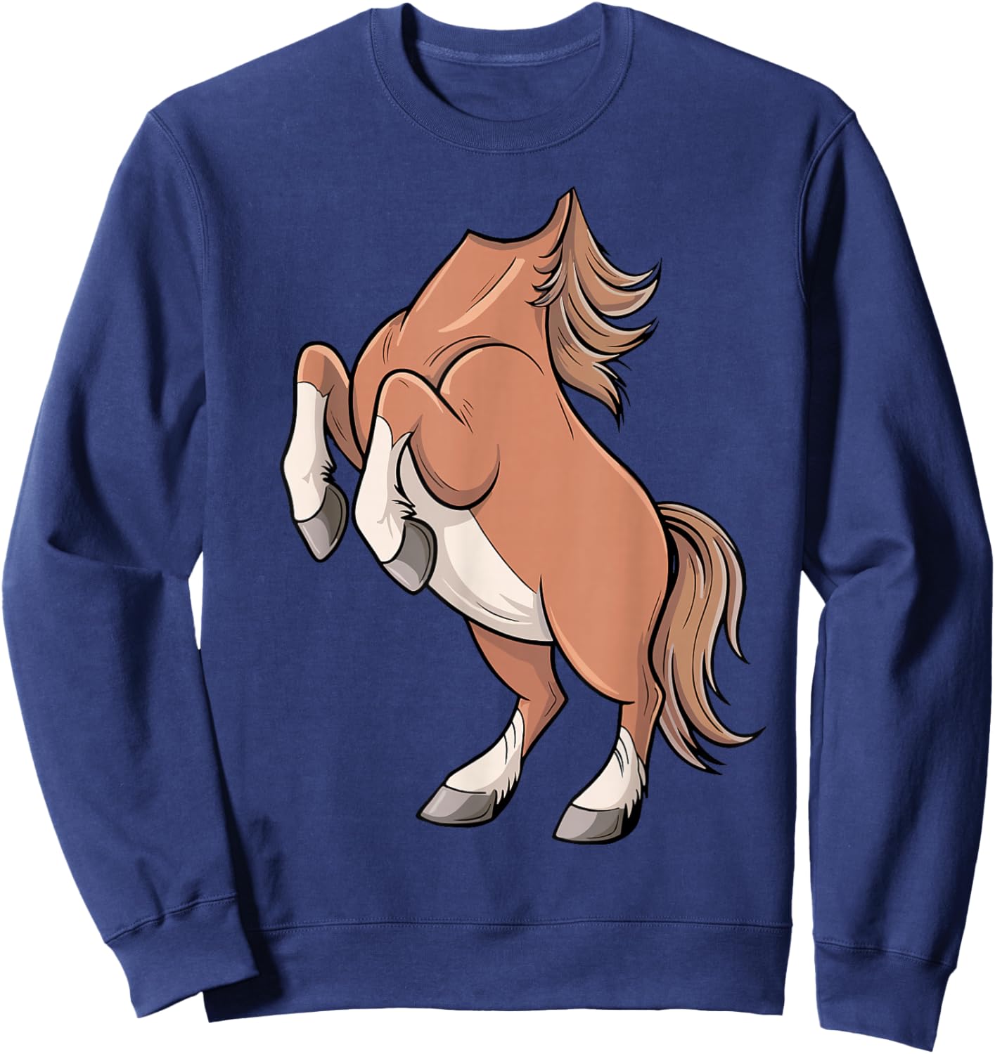 Horse Shirt Adult Kids Men Women Body Horse Costume Sweatshirt - Sweatshirt | Navy