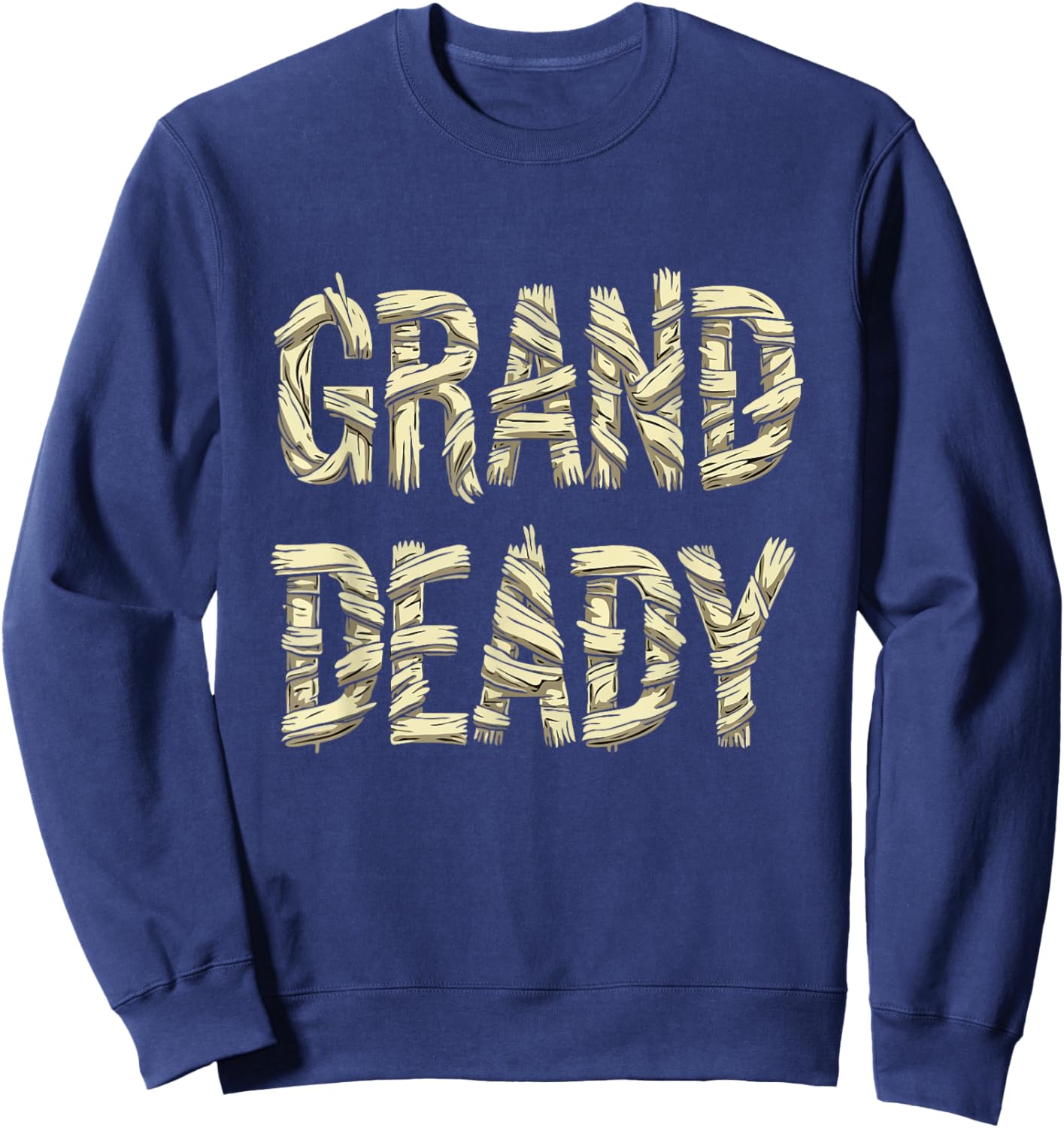 Funny Grand Mummy Matching Couple Halloween Family Costume Sweatshirt - Sweatshirt | Navy